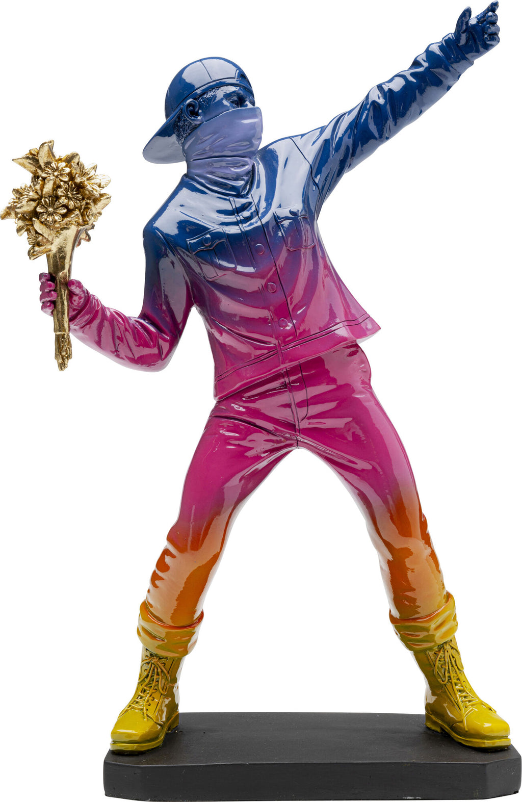 Flower Thrower Street-Art — Handmade Decorative Figurine