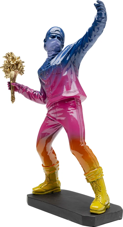 Flower Thrower Street-Art — Handmade Decorative Figurine