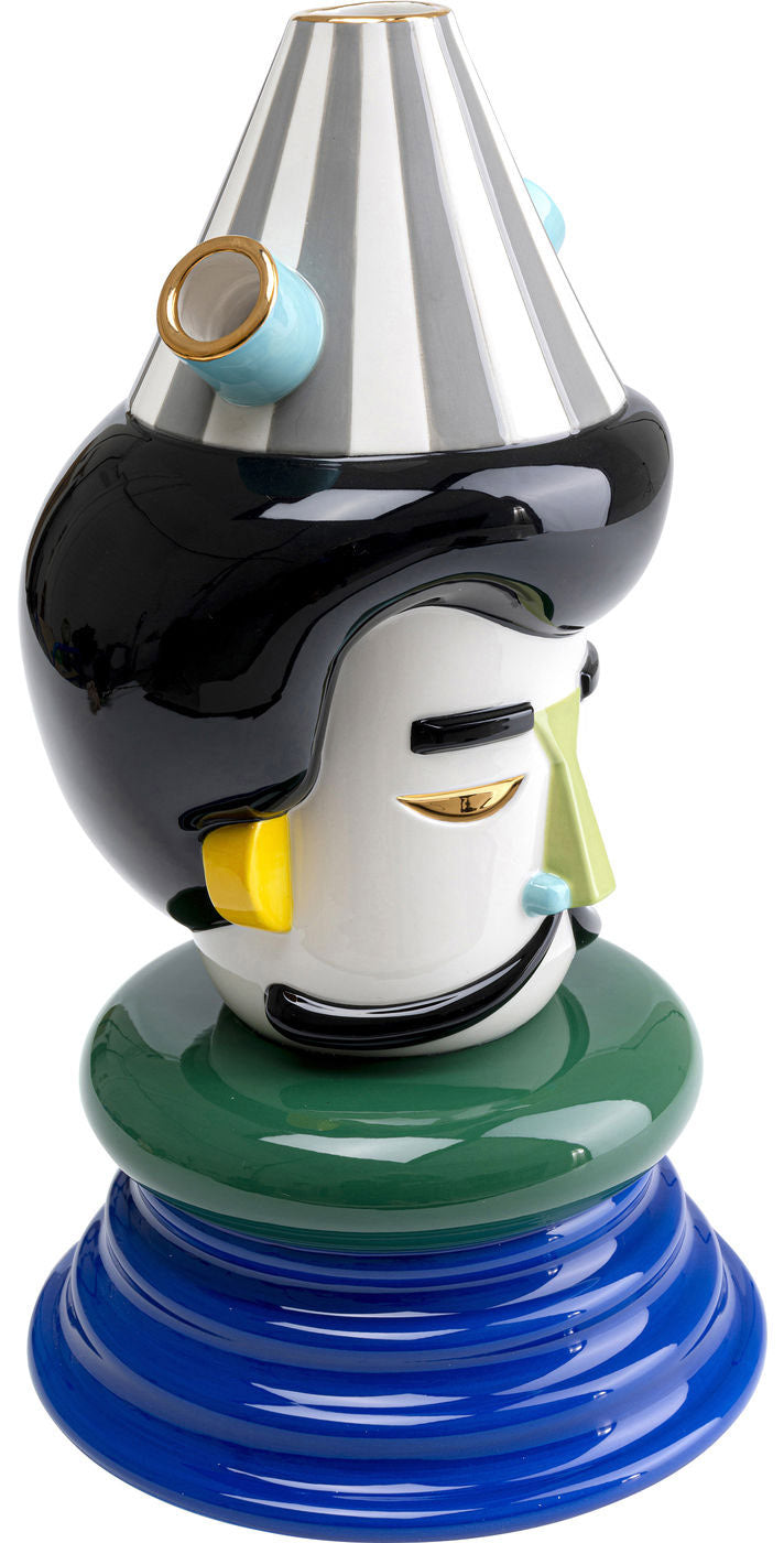 Man Face Vase — Handmade Ceramic Decoration