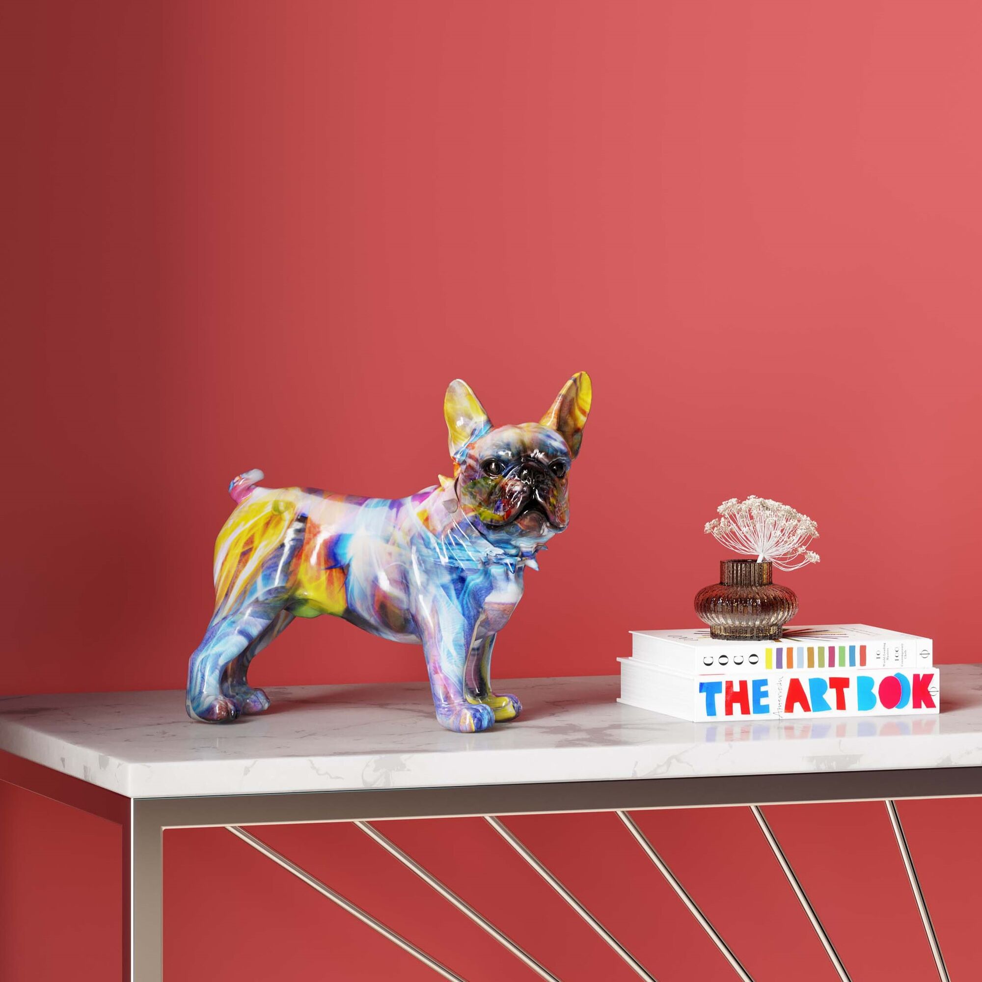 Graffiti Bulldog — Handmade Decorative Figurine