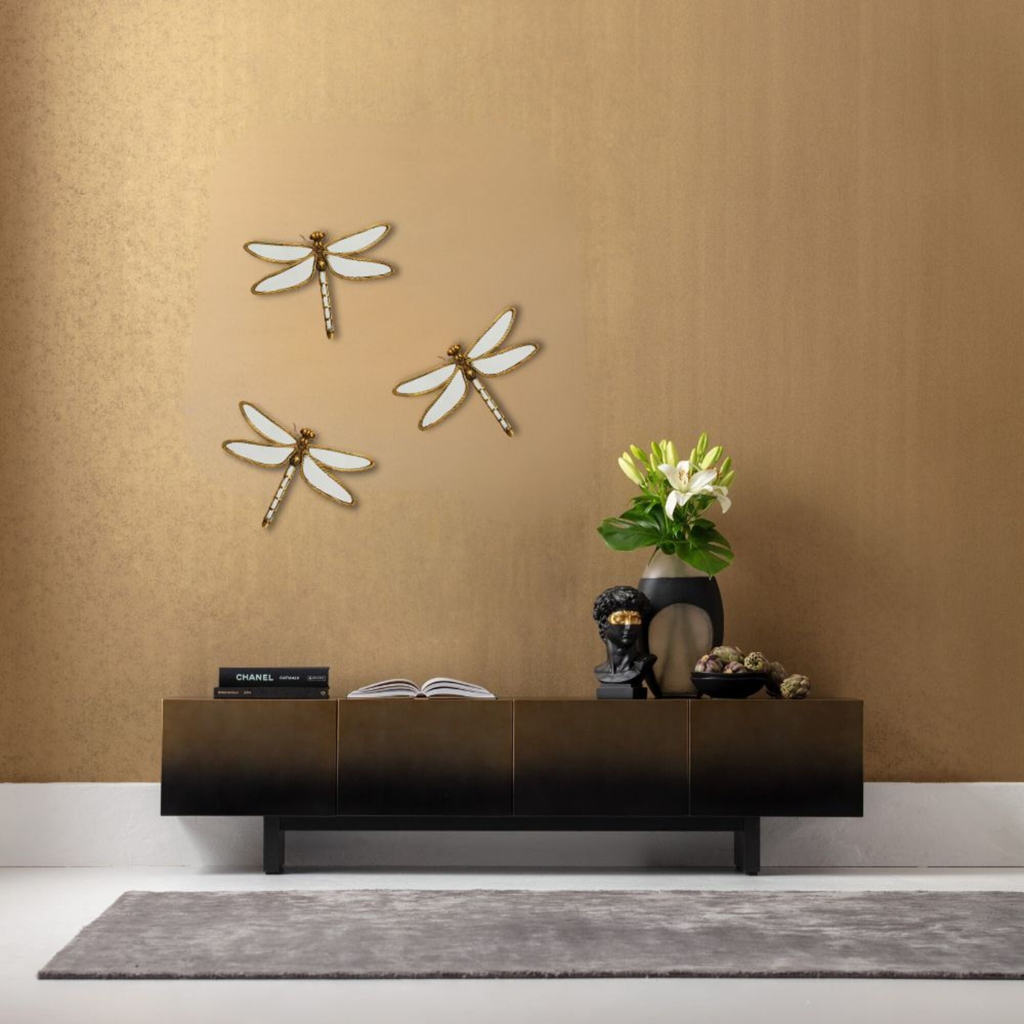 Mirrored Dragonfly — Handmade Wall Decoration