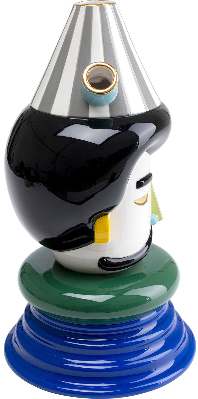 Man Face Vase — Handmade Ceramic Decoration