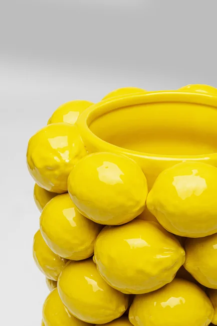 Tall Lemon Vase — Handmade Ceramic Decoration