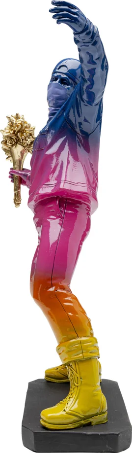 Flower Thrower Street-Art — Handmade Decorative Figurine