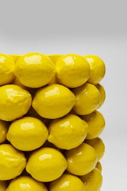 Tall Lemon Vase — Handmade Ceramic Decoration